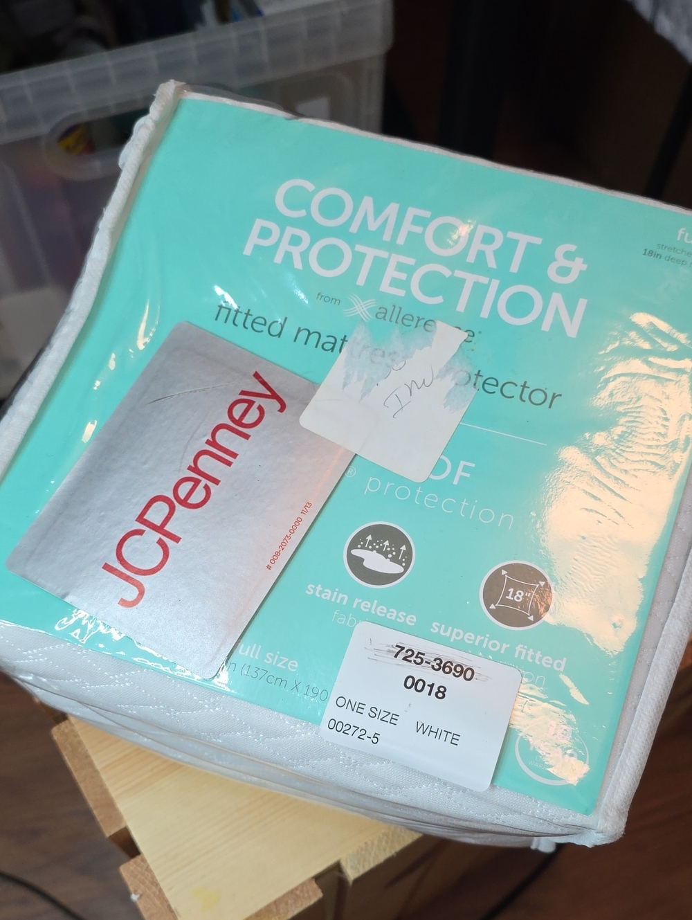 jcpenney White Fitted Mattress Protector - Comfort & Protection Size Full